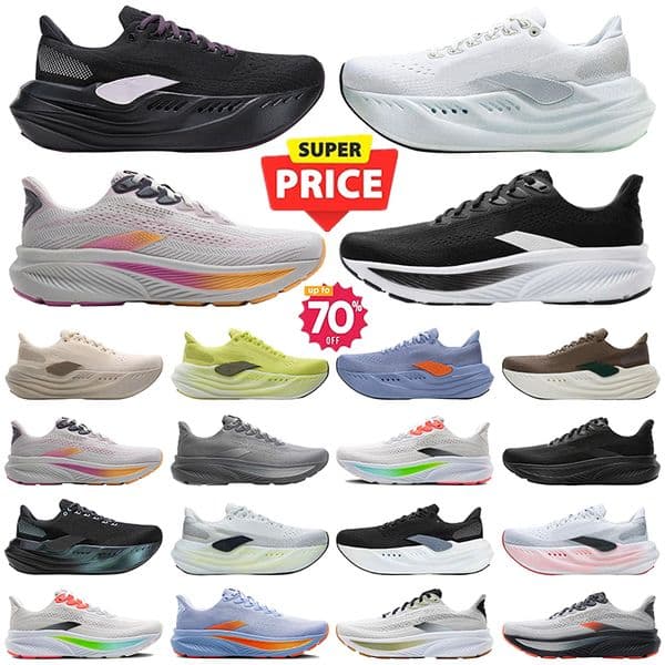 Designer Brook shoes Men Women Running Shoes Trainers White Black Gold Grey Breathable Athletic Outdoor Sneaker EUR 36-46