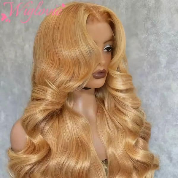 Wiglovie Body Wave Honey Blonde 13x6 HD Human Hair Wigs Lace Frontal 27 Colored Peruvian Remy 13x4 Lace Front Wig For Women 251209
