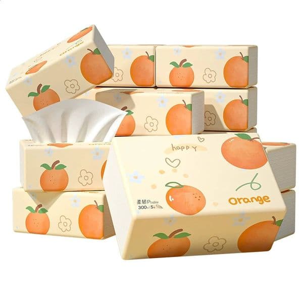 6/10 Pack Paper Raw Wood Pulp Paper Towel Car Paper Towel Whole Box Paper Towel Paper for Living Room Household Napkin Fac 251202BJ