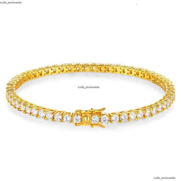 S925 Moissanite Chain 2mm, 3mm, 4mm, 5mm White Gold Boutique Jewelry Men and Women Gifts VVS Moissanite Tennis Bracelet