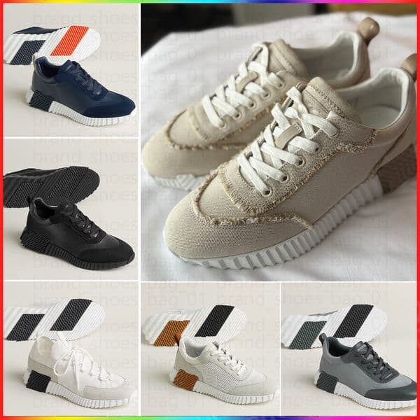 Sandals Bouncing Sneakers Designer Suede Casual Shoes Trainers Breathable Mesh Running Shoe Bounce Sneaker Nonslip Rubber Sole Flat Trainer H Word 4c9