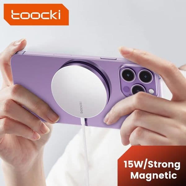 Toocki Magnetic Wireless Charger 15W Fast Charging Wireless Phone Charger For iPhone 15 14 Pro Max Mini Quick Magnetic Charger 251204