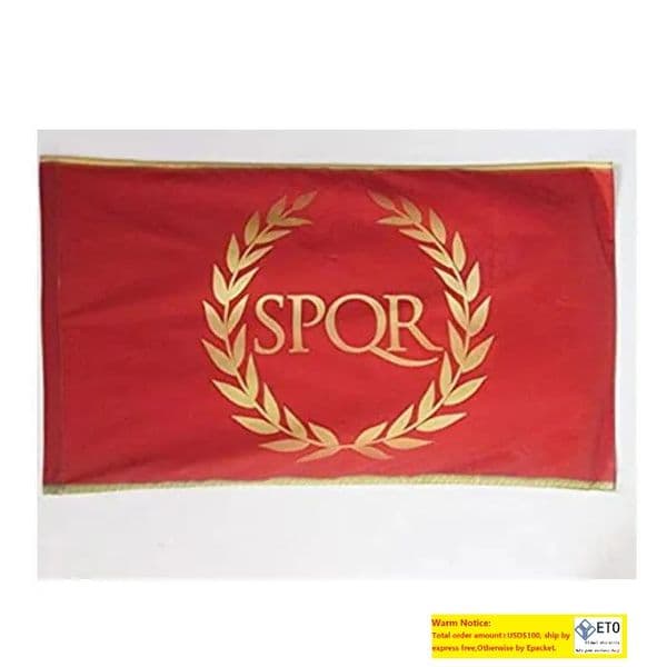 Nova Roma SPQR Flag Banner 3x5 FT 90x150cm Double Stitching 100D Polyester Festival Gift Indoor Outdoor Printed Hot Selling 52 LL