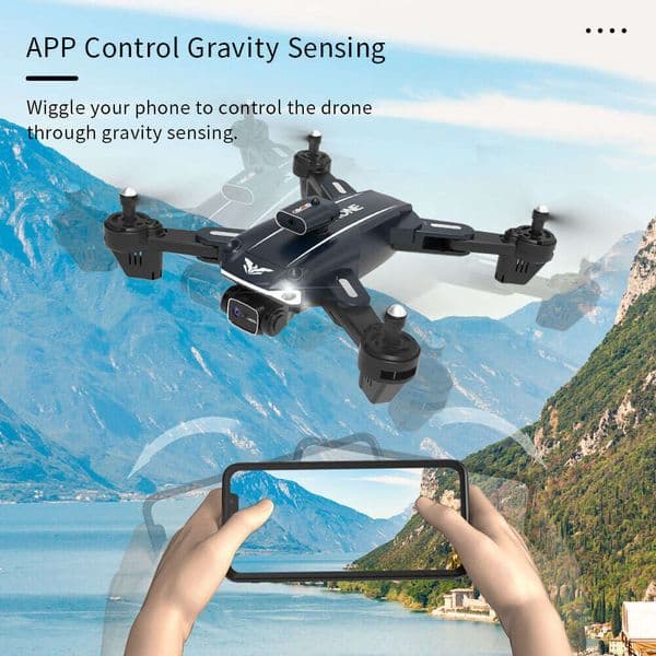 SD Dual Camera Drone With One Key Takeoff Landing Flip Headless Mode 360° Obstacle Avoidance Auto Follow Modular Battery Perfect Birthday Christmas Gift,