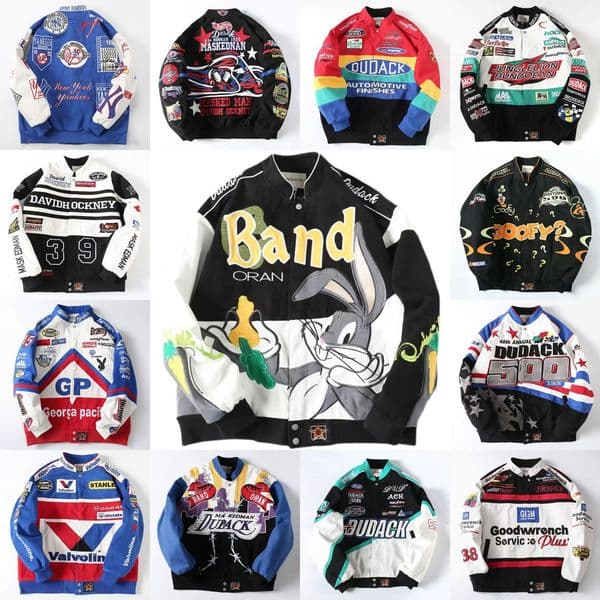 Dudack's F1 Racing Suit Brand Thickened Baseball Jacket Motorcycle Embroidered Vintage Jacket Moto Team Rider Winter Cotton Clothing Dudack's Warm Jackets a1