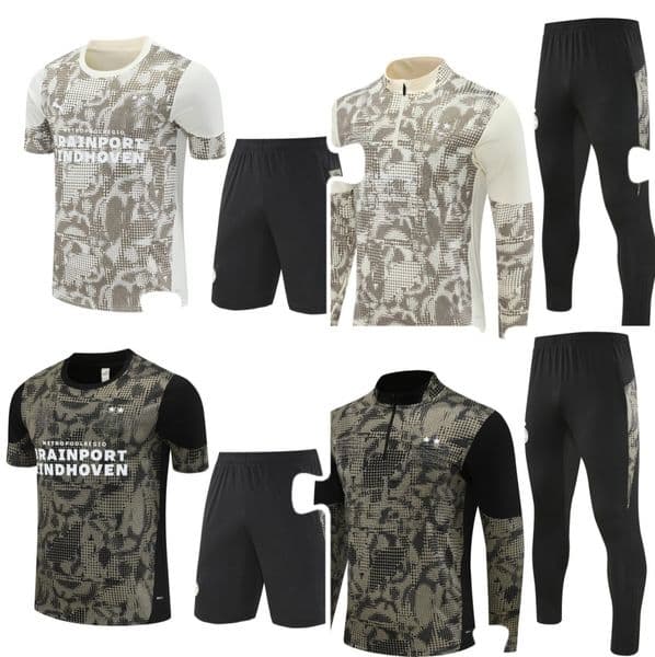 Season 25-26 Eind hOVen football Jerdy Schouten 22 Jory Veerman 23 Sleeve Men Kids Training Running Set Adult Half-Zip Long-Sleeve/Short Casual Match Outfit Kit Jersey
