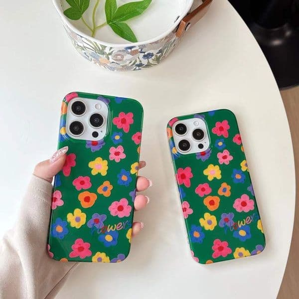 Korean Style Fresh Colorful Flower Suitable for iPhone 17 Apple 16 Pro Max Double-Sided IMD Phone Case 15