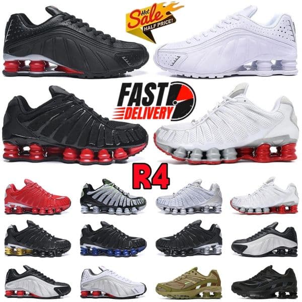 shoxs TL r4 running shoes for men women designer triple white black Metallic Hematite red olive obsidian volt gold mens trainers outdoor sports sneakers
