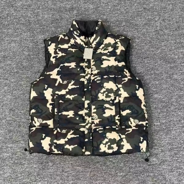 Sleeveless Camouflage Down Jacket Best Quality Men Women Couple Casual Outerwear Coats Stitching Jackets