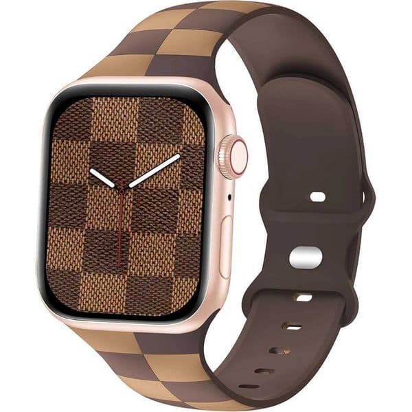 Luxury Checkered Silicone Strap For Watch 41mm 45mm Replacement Wristbands For iWatch Series 10 9 8 tra 7 6 5 4 3 2 1 SE Y251212