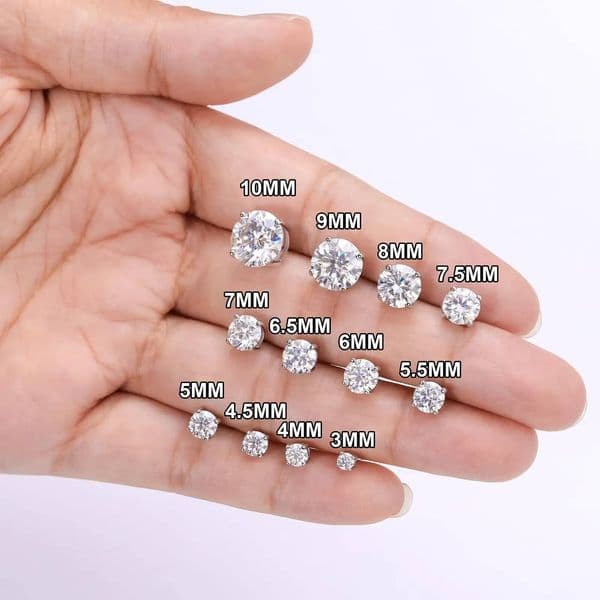2026 Ladies earrings Moissanite Stud 1ct VVS 925 Sterling Silver Men Women Jewelry Flower Cluster Halo Diamond Earrings With GRA Certificate