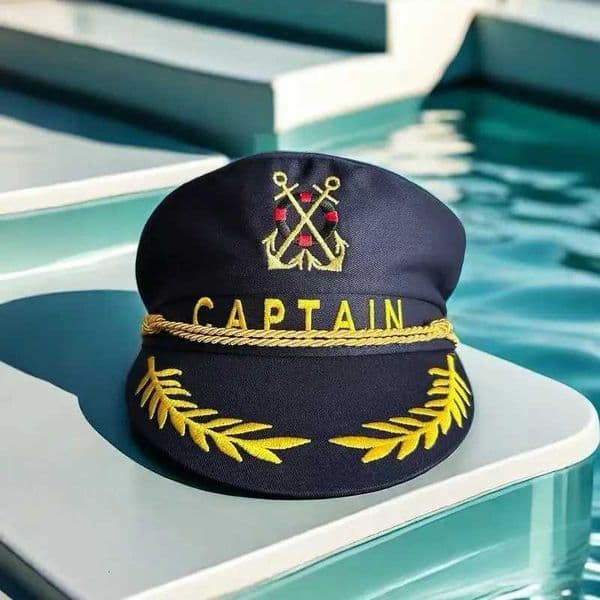 Sailor Captain Hat Cosplay Stage Perform Flat Navy Military Cap for Adult Men Women Yacht Captain Hat Adjustable Boat Navy Hat X251212