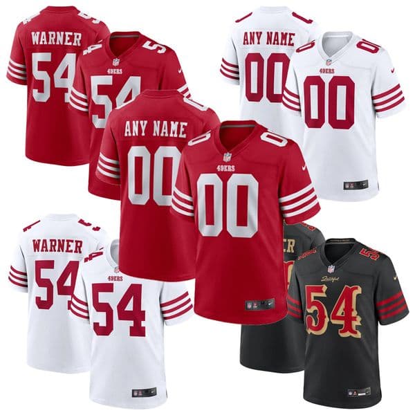 Custom Football Jerseys Fred Warner Christian McCaffrey Brock Purdy George Kittle Nick Bosa