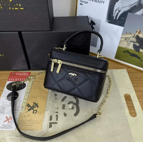 Designer bag vanity bag One shoulder fashionable Designer makeup bag women's bag Diamond checkered versatile boxed bag