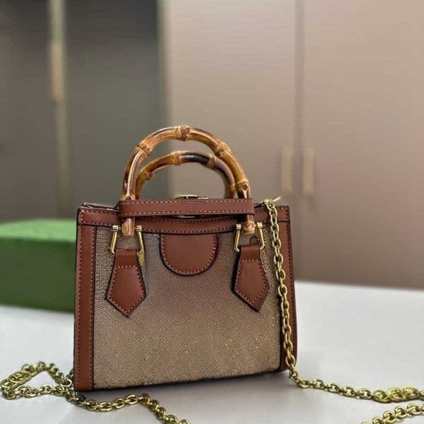 New Totes Handbag Women Shoulder Bag Made of Genuine Leather Material Bamboo Handle Magnet Buckle Opening and Closing Method Super Large Capacity Crossbody Bags