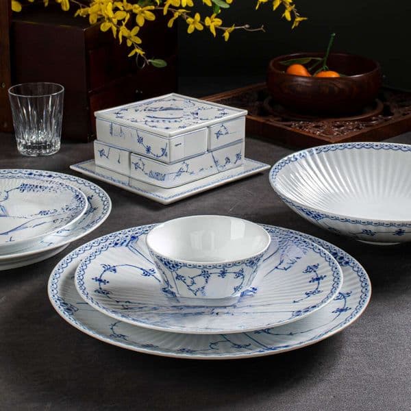 Jingdezhen Porcelain With Tang Grass Pattern Blue And White Glaze, Round Dish Bowl, Commercial Hotel Table Setting Tableware B2