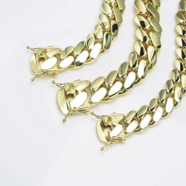 Wholesale Hiphop Miami Men Necklace 10k Gold Cuban Link Chain Fashion Jewelry Necklaces