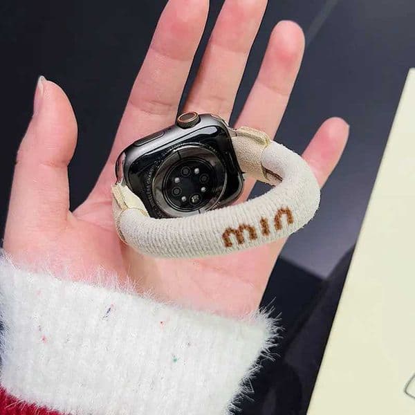 Cute elastic rope strap cpatible with iWatch strap 38mm 40mm 41mm 42mm 44mm 45mm 49mm fashionable handmade strap Y251212