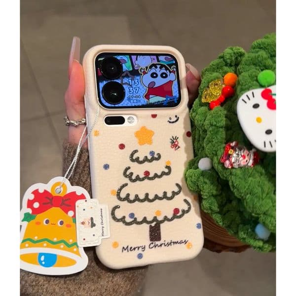 Star Christmas Tree Phone Case - Shockproof Full Coverage Cover Compatible with iPhone 17/16 Pro Max/15 Pro/13/14