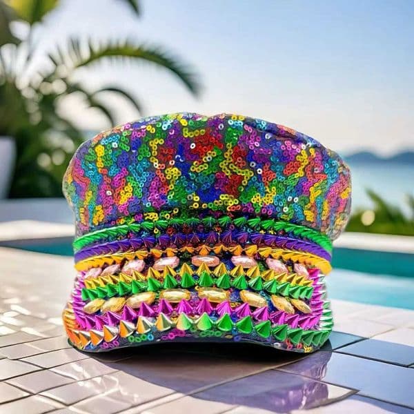 HongLuan Vintage Steampunk Captain Hat Rhinestone for Burning Man Festival Woman Rave Festivals Accessories Party Caps for Man X251212