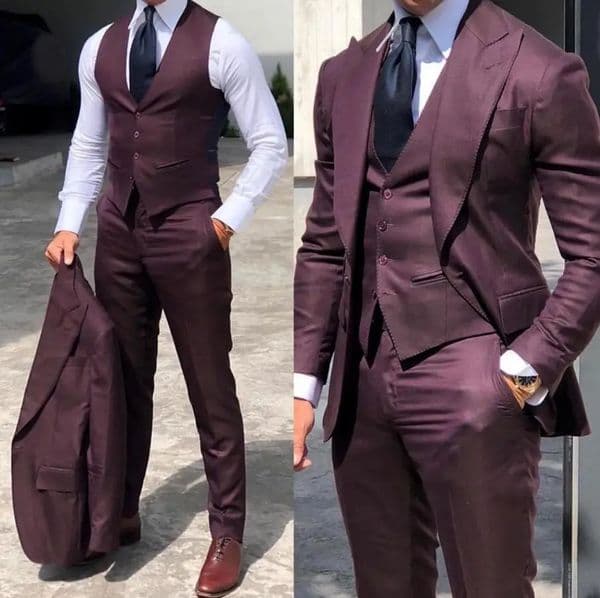 Classy Wedding Tuxedos Suits Slim Fit Bridegroom For Men 3 Pieces Groomsmen Suit Male Formal Business JacketVestPants 251210