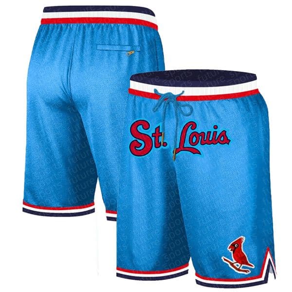 Men's blue basketball shorts, fashionable, casual, breathable, cool embroidered basketball set, street quick drying pants