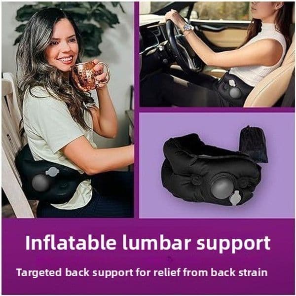 Manufacturer In-Stock Support Travel Office Backrest Car Pillow Lumbar Belt TPU Material