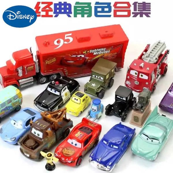 Disney Cars Pixar Cars Lightning McQueen 155 Alloy Metal Model Car Toy Mater Sheriff Metal Toys Vehicles Boy Children Gifts H251213