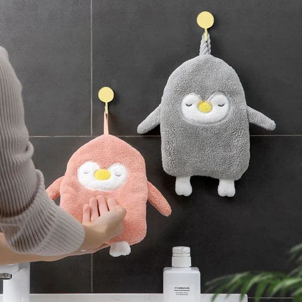 Small Wipe Hand Towel Hand Towel Kitchen Bathroom Draped Coral Velvet Cartoon Hand Towel Animal Thickening Absorbent 251202BJ