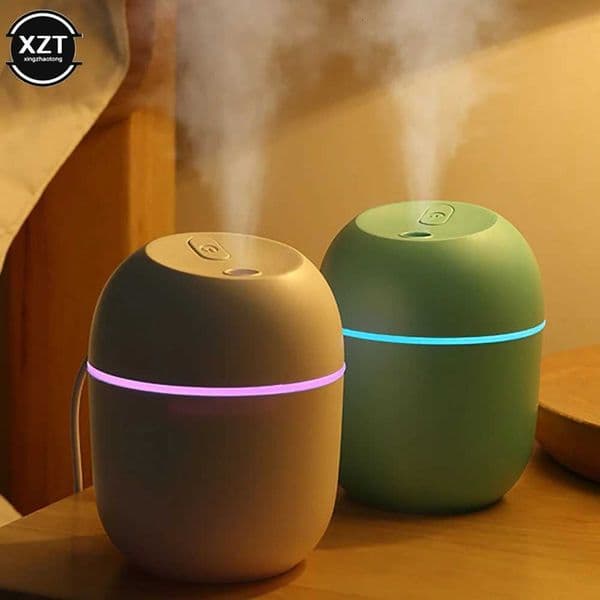 220ml USB Humidifier Atizer Ara Oil Diffuser Mute Air Humidifier with Night Lamp for Car bedro Cool Mist Sprayer H251213