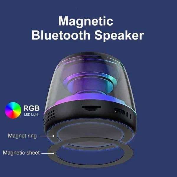BT53 Magnetic Bluetooth Speaker RGB Mini Portable Gaming Speaker Magnetic Phone Holder Ring Wireless Sound Box Stereo Sound X251213