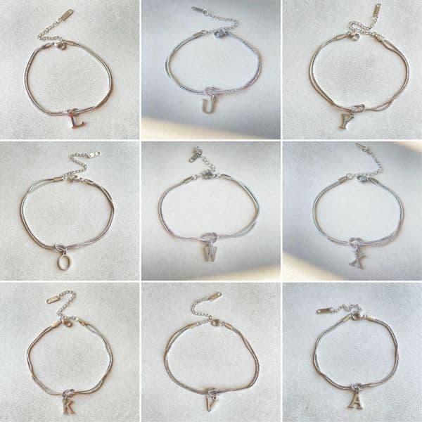 designer bracelet stainless steel jewelry silver bracelet snake chain handmade knot shaped bracelet for women simple chain bracelet jewelry best friend bracelet
