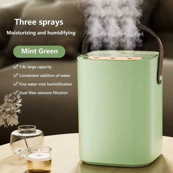 18L Three Nozzle Night Light Humidifier Large Capacity Dual Filter Aratherapy hine USB Silent Timed Shutdown Bedro Car H251213
