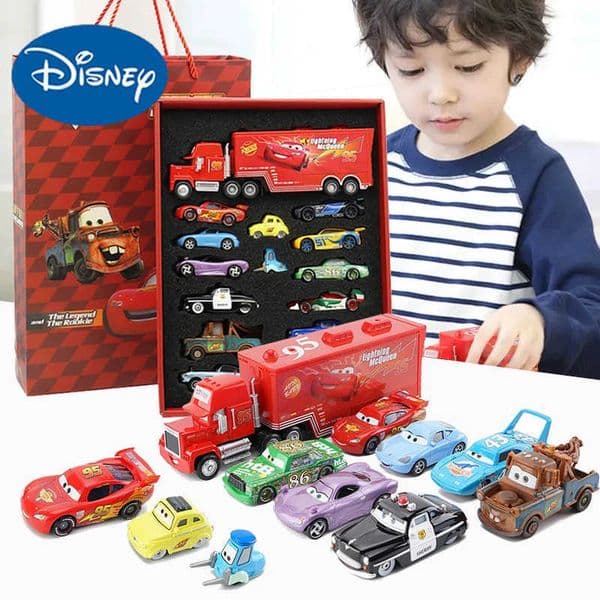 Disney Pixar Cars McQueen Mater Mack Uncle Truck Alloy Diecast Car 155 Model Radiator Springs Town 15/13/8 Pcs Car Boxes Gift H251213