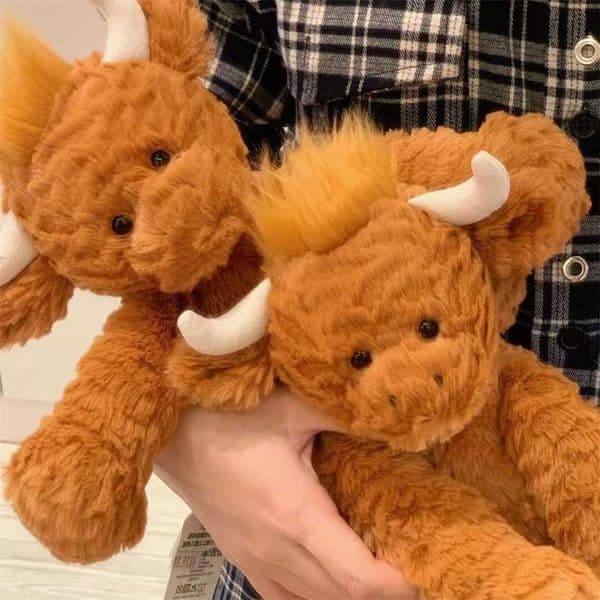 Internet Celebrity JC Imitation Wavy Curly Highland Plush Toy Gift Doll Super Soft Stuffed Animal Cow online