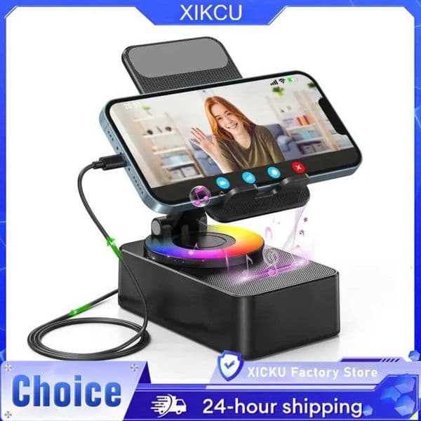 Rechargeable Portable Speaker Magnetic Bluetooth-compatible Speaker with RGB Light Small Speaker for Camping Parties and Desktop X251213