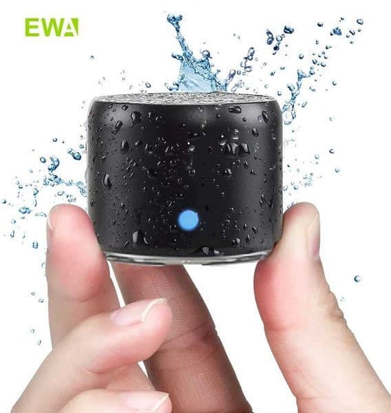 EWA A106 Pro Mini Bluetooth Speaker with Custom Bass Radiator IPX7 Waterproof Super Portable Speakers Travel Case Packed X251213