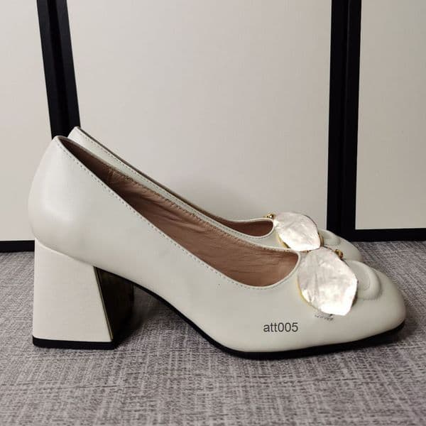 designer lazy high heels fashion dress shoes one pedal metal horse shaped buckle leather comfortable professional women bea guccis guccii gg TFWX JSJH