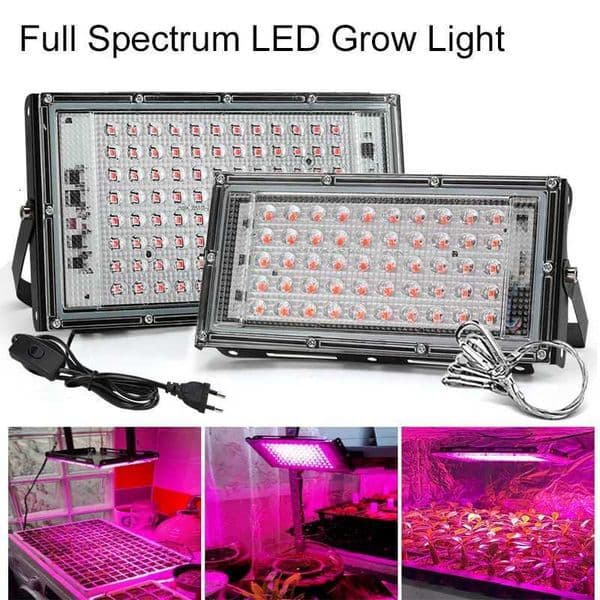 LED Grow Light Full Spectrum Phyto Lamp AC 220V 50W 100W 200W 300W For Greenhouse Hydroponic Plant Growth Lighting With EU Plug Z251213