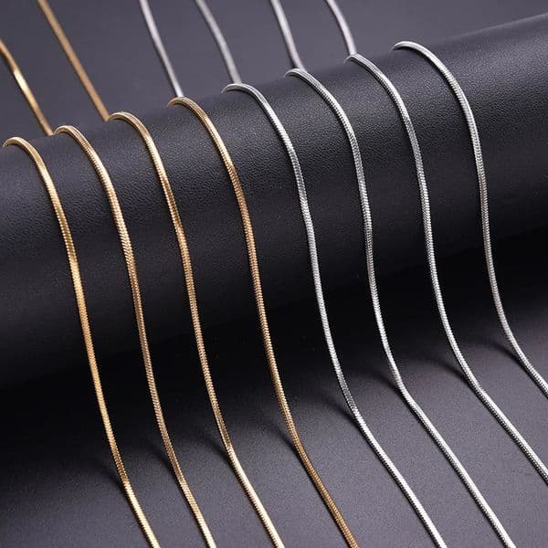 Wholesale 45506070cm Snake Chain Necklace Stainless Steel Necklaces For Women Men Accessories Vintage Jewelry Collares Hombre 251205