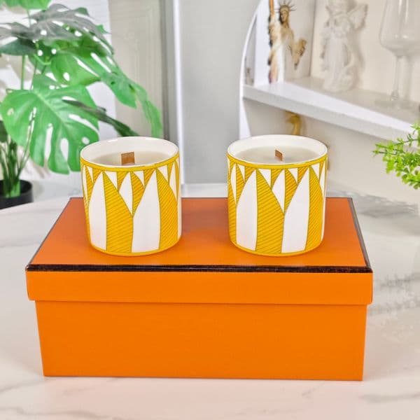 top quality Designer letter logo Painted painted ceramics aromatherapy candle gift box luxury Home Restaurant couple romantic dating atmosphere Scented Candles
