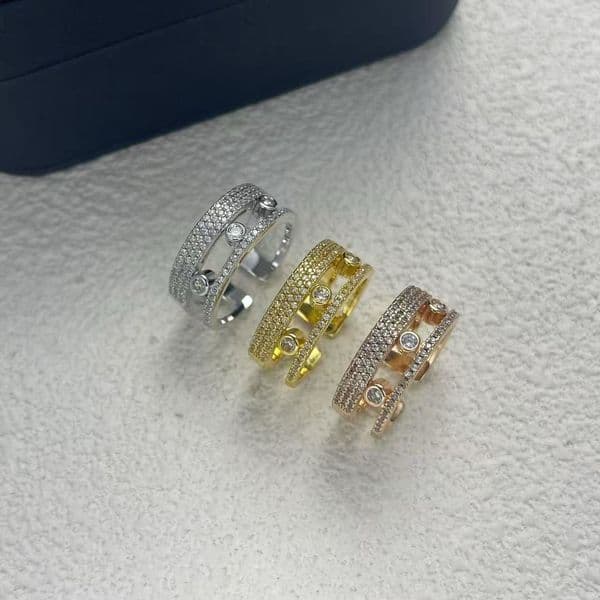 Messily Earring Designer Messikassly Earringfor Woman Diamond Earring Seiko Messisly Smart Ring Sliding Full Inlaid Hollow Design Earrings Light Luxury Fashion