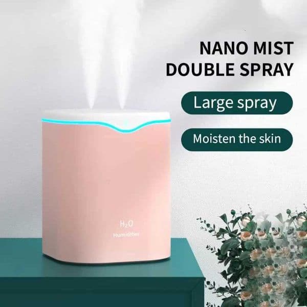 2000ml Large Capacity Dual Spray Humidifier USB Silent Water Replenisher Air Purifier for He Bedro Off H251213