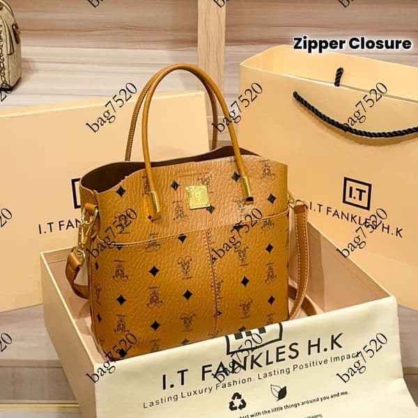 Convertible Handbag and Crossbody for Women Mustard Yellow/Brown Horse Print, Adjustable Shoulder Strap, gold Hardware, Zipper Closure, Multiple Carrying