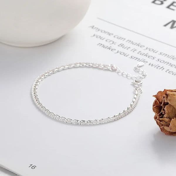 S925 Sterling Silver Double Layer Star Bracelet for Women Korean Style INS Fashion Trendy Jewelry 251210