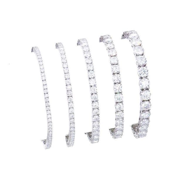 Hot Sale Iced Out 3mm 6/65/7/75/8/85inches Tennis Chain 925 Sterling Silver VVS Moissanite Men Women Tennis Bracelet