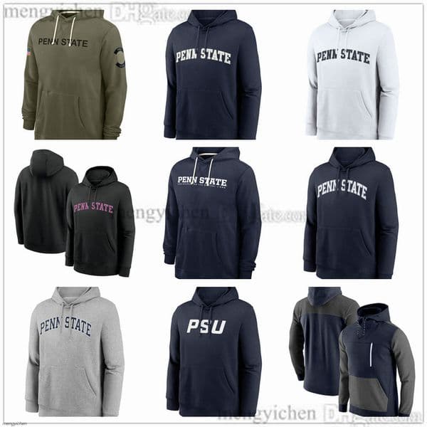 Men's Penn State College Nittany Lions Pullover Hoodie T-Shirts Football Long Sleeve Hooded Sweatshirt Sports Hoodies Shirt