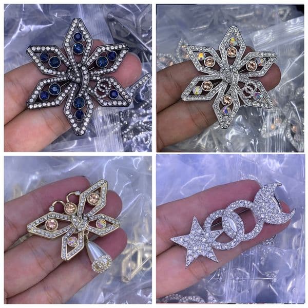 Designer Crystal Brooch Rhinestone Pearl Brooches High Quality Classic Jewelry Broochs Pin for Women Men Party Gifts