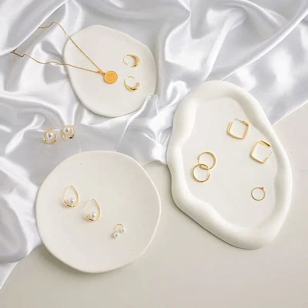 Gypsum Tray Storage Plate Matte Nail Jewelry Display Decoration Pography Prop 251208