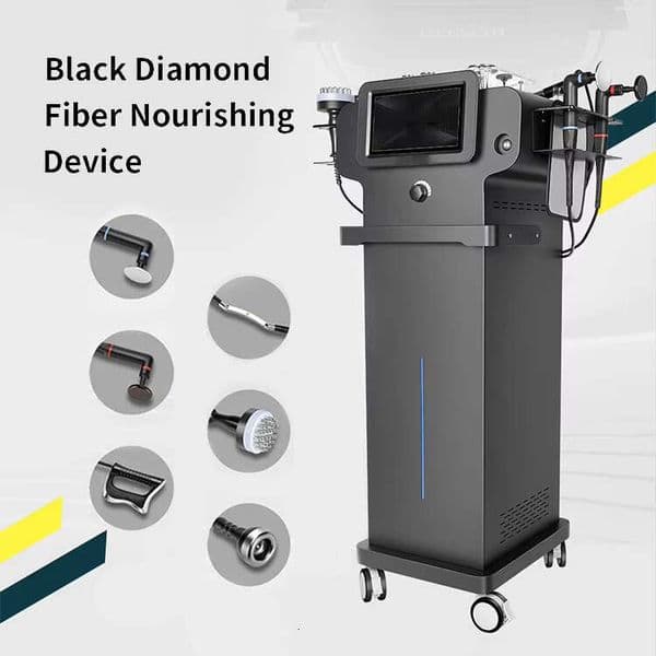 High Performance Black Diamond 6 In 1 Facial + Body Care 448K Radiofrequency Negative Pressure Scraping Physiotherapy Pan Relief Skin Rejuvenation Instrument
